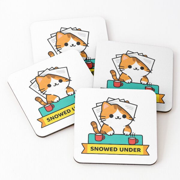 Item preview,  Snowed Under - Tired Introvert Calico Cat Burnout Meme designed and sold by Arc2020.