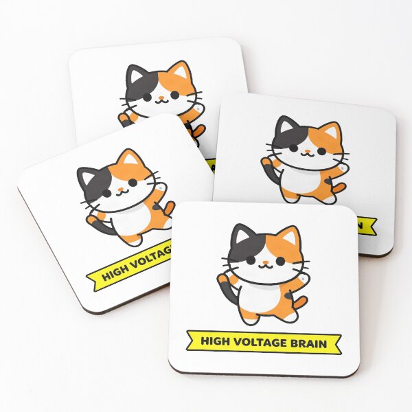 Item preview, High Voltage Brain - Funny ADHD Chaos Calico Cat Meme designed and sold by Arc2020.