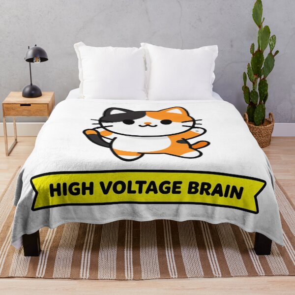 Item preview, High Voltage Brain - Funny ADHD Chaos Calico Cat Meme designed and sold by Arc2020.