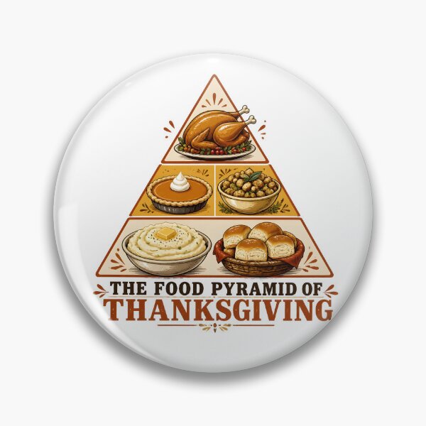 Item preview, The Food Pyramid Of Thanksgiving – Vintage Chart designed and sold by KristenosNehk.