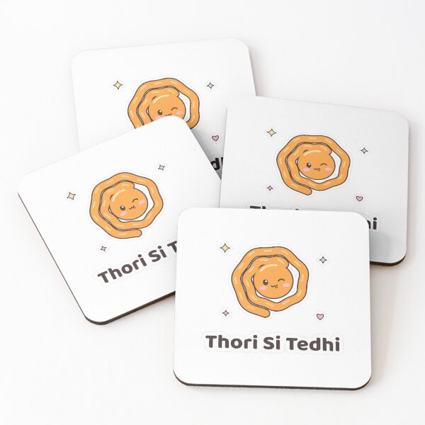 Item preview, Cute Kawaii Jalebi - Thori Si Tedhi Desi Sticker designed and sold by Chai & Chaos.