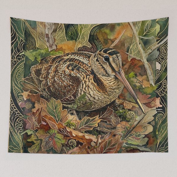 Item preview, The Hidden Heart of the Forest - Golden Woodcock Watercolor Art designed and sold by TammyHunterArt.