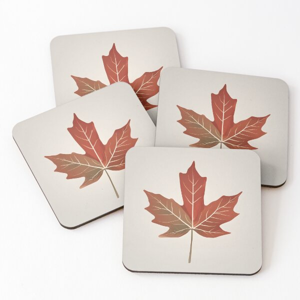 Item preview, Red Maple Leaf Retro Flat Art designed and sold by ChromaLens.