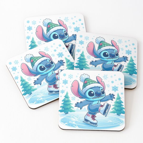 Item preview, Stitch and Lilo Ice Skating Winter Fun – Cute Retro Aesthetic Christmas Holiday Design designed and sold by rfd2.