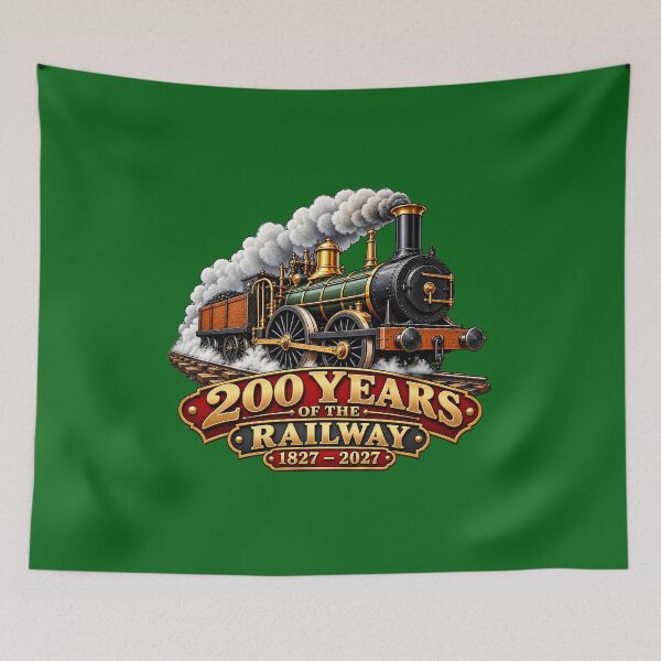 Item preview, 200 Years of the Railway 1827–2027 Vintage Steam Train Anniversary designed and sold by Genius Geek.