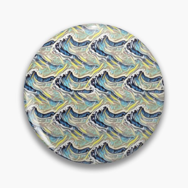 Item preview, Ocean waves crashing with foam details seamless pattern  designed and sold by Habatour Creations Exclusive Digital Art Products.