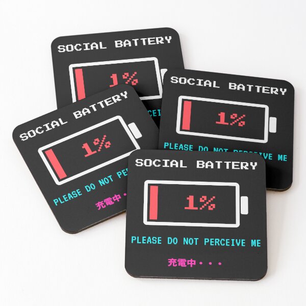 Item preview, Social Battery 1% Please Do Not Perceive Me Introvert Pixel Retro Gamer Aesthetic designed and sold by OFFLINE FOREVER™ オフライン.