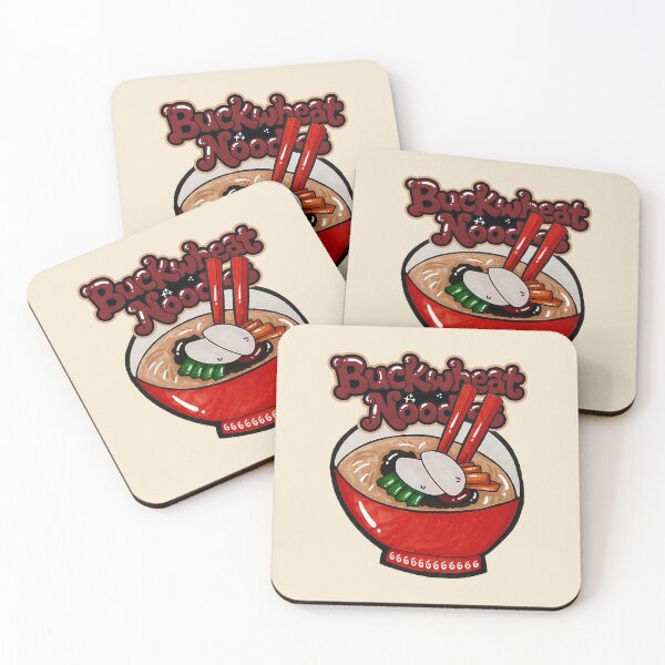 Item preview, Hand-Drawn Korean Buckwheat Noodles with Retro Lettering designed and sold by lazypencil.art.