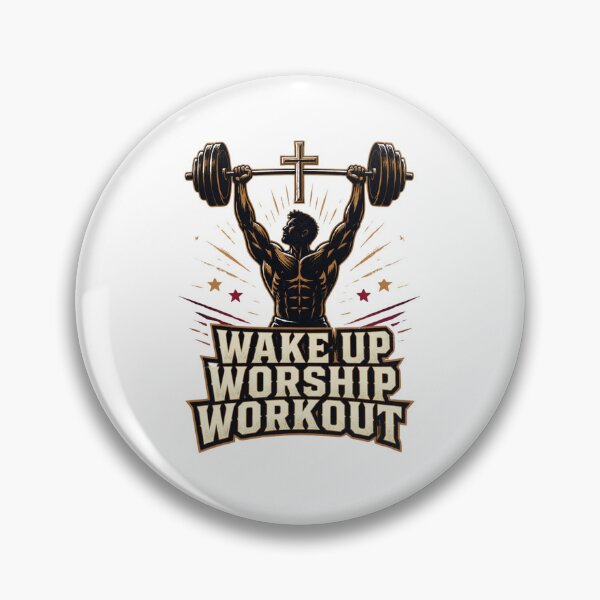 Item preview, Wake Up Worship Workout Christian Gym Fitness Bodybuilding designed and sold by CutieGalore.