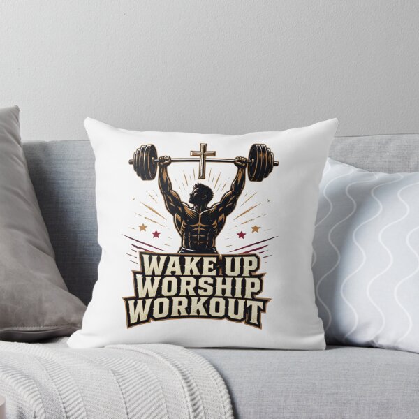 Item preview, Wake Up Worship Workout Christian Gym Fitness Bodybuilding designed and sold by CutieGalore.