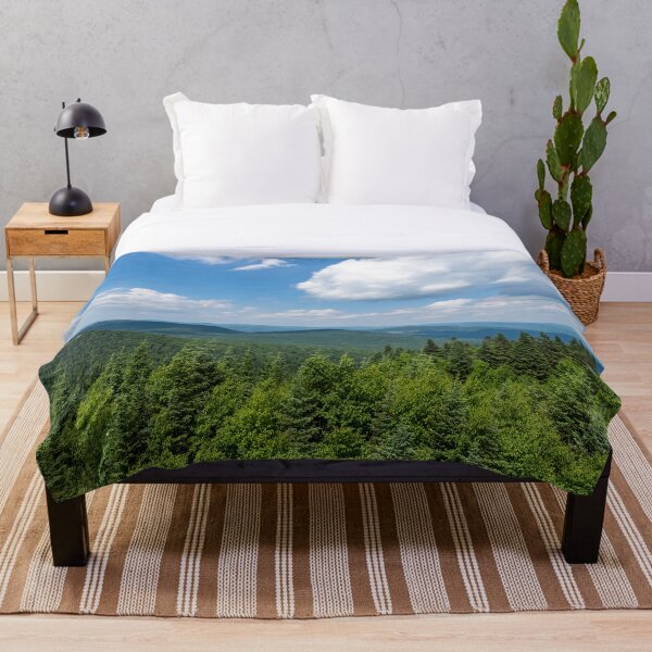 Item preview, Big Sky Country - a Heavenly Vista of Forested Mountaintops and Cottony Clouds designed and sold by Georgia Mizuleva.