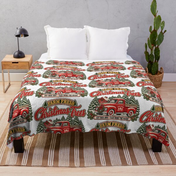 Item preview, Farm Fresh Christmas Trees – Vintage Red Truck Tree Farm Retro Christmas Graphic designed and sold by BakersTees.