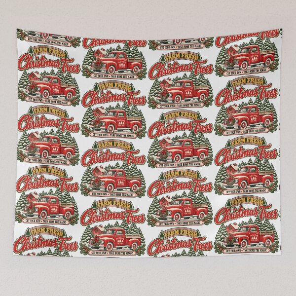 Item preview, Farm Fresh Christmas Trees – Vintage Red Truck Tree Farm Retro Christmas Graphic designed and sold by BakersTees.