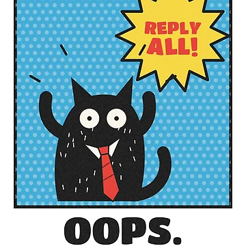 Vorschaubild zum Design Reply All Oops Pop Art Office Cat von somebasic