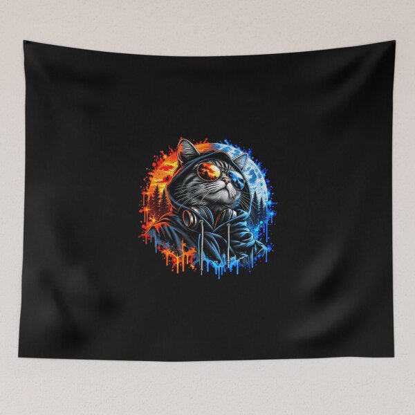 Item preview, Neon Cat – Cool Streetwear Kitty designed and sold by MichelleAlline.