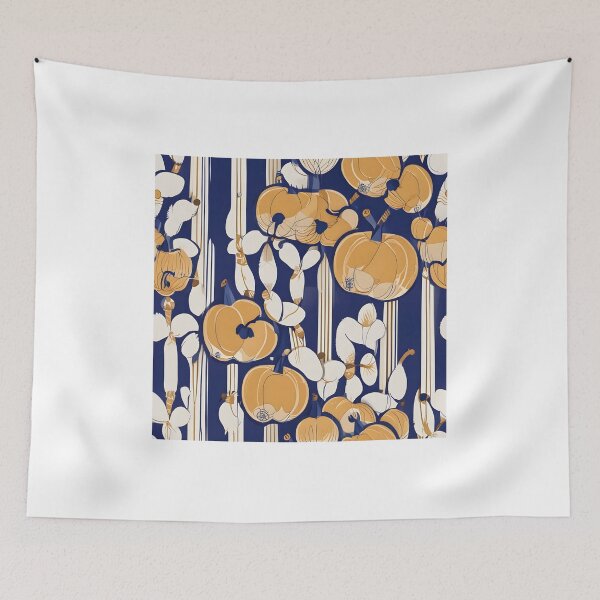 Item preview, Harvest Pumpkins and Apples Seamless Pattern designed and sold by ChromaLens.