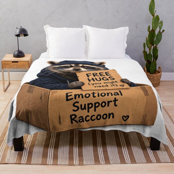 Item preview, Emotional Support Raccoon designed and sold by zakvisuals.