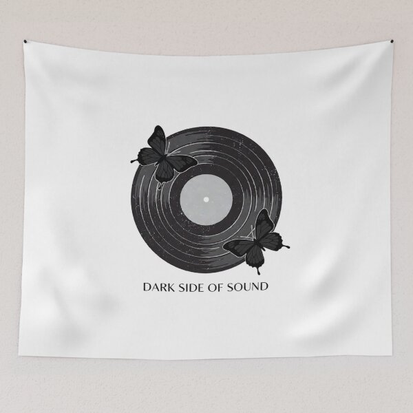 Item preview, Dark Side Of Sound Vintage Vinyl & Butterfly Art — Moody Music Lover Gift designed and sold by cannsuh.