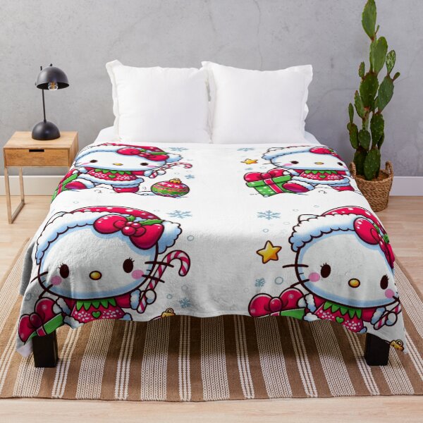 Item preview, Hello Kitty Christmas Elf with Snowman – Cute Kawaii Retro Winter Red Holiday Aesthetic Design designed and sold by rfd2.