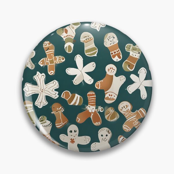 Item preview, Gingerbread and Snowflakes Seamless Pattern designed and sold by ChromaLens.