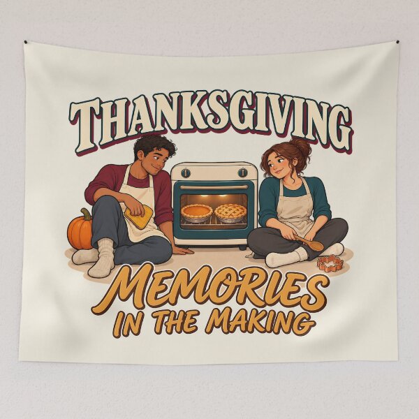 Item preview, Thanksgiving Memories In The Making Baking Couple designed and sold by MythicCotton.