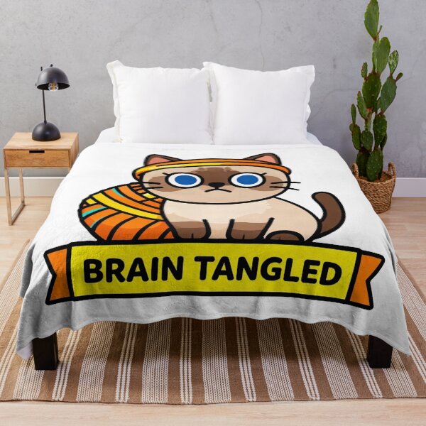 Item preview, Brain Tangled - Funny ADHD Anxiety Siamese Cat Meme designed and sold by Arc2020.
