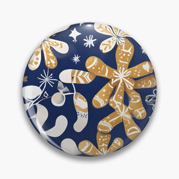 Item preview, Gingerbread and Snowflakes Seamless Pattern in Navy Tones designed and sold by ChromaLens.