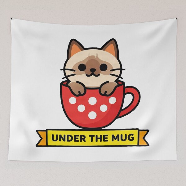 Item preview, Under The Mug - Funny ADHD Siamese Cat Meme designed and sold by Arc2020.
