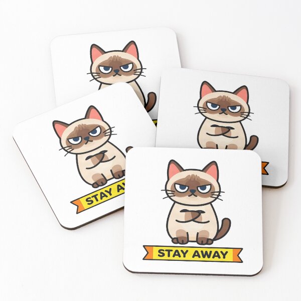 Item preview, Stay Away - Sassy Siamese Cat Introvert Meme designed and sold by Arc2020.