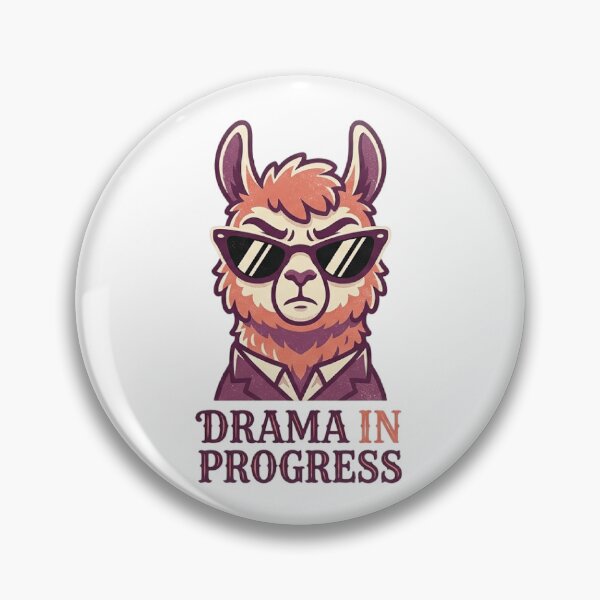 Item preview, Drama In Progress Funny Llama in Sunglasses Sarcastic designed and sold by mood-draftsman.