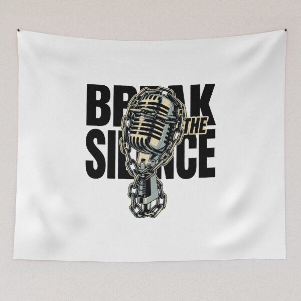 Item preview, Break The Silence Chained Vintage Microphone Art — Grunge Rock Musician Gift designed and sold by cannsuh.