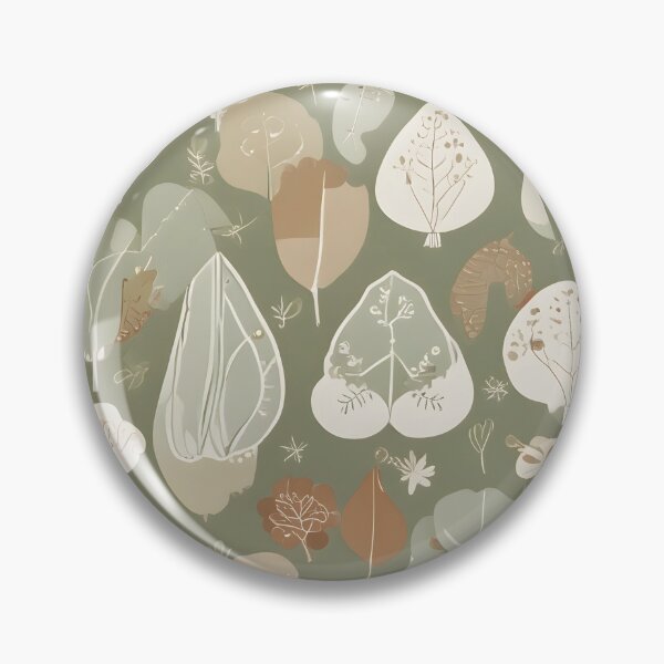 Item preview, Autumn Leaves and Acorns Seamless Pattern in Sage Green Tones designed and sold by ChromaLens.