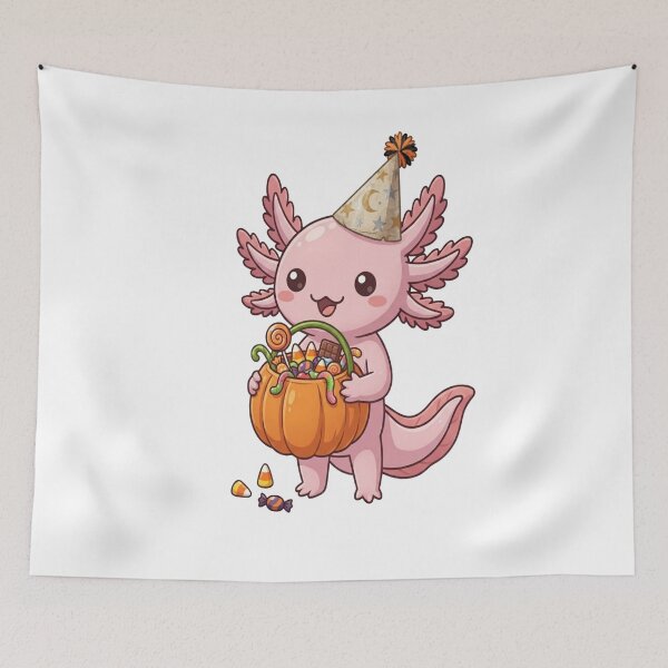 Item preview, Cute Trick Or Treat Axolotl Candy designed and sold by Ella_Sketch.