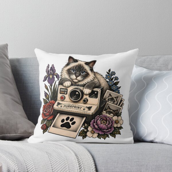 Item preview, Instapaw Purrprint Cat Vintage Camera designed and sold by Old's Cool Cat Studio.