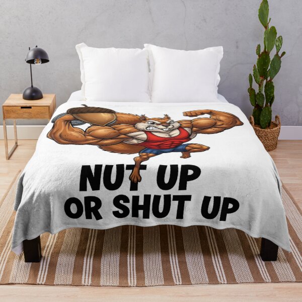 Item preview, Buff Squirrel Nut Up or Shut Up - Motivational Gym Humor and Fitness Gift designed and sold by Luminari Creations.