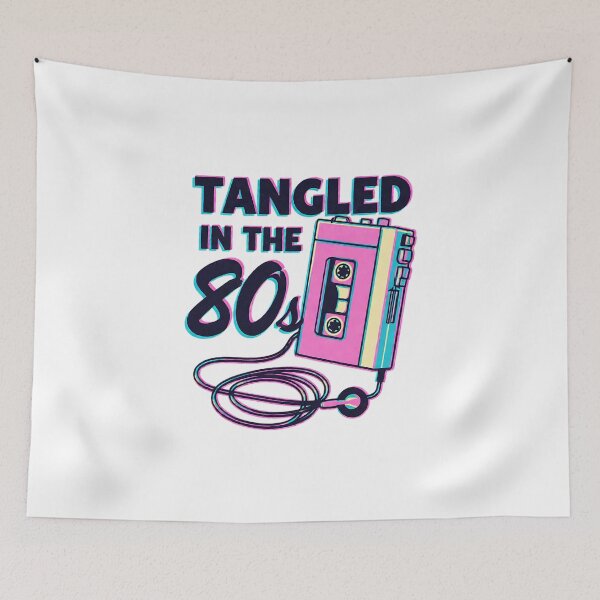 Item preview, Tangled In The 80s Vintage Cassette Player Art — Retro Synthwave Music Lover Gift designed and sold by cannsuh.