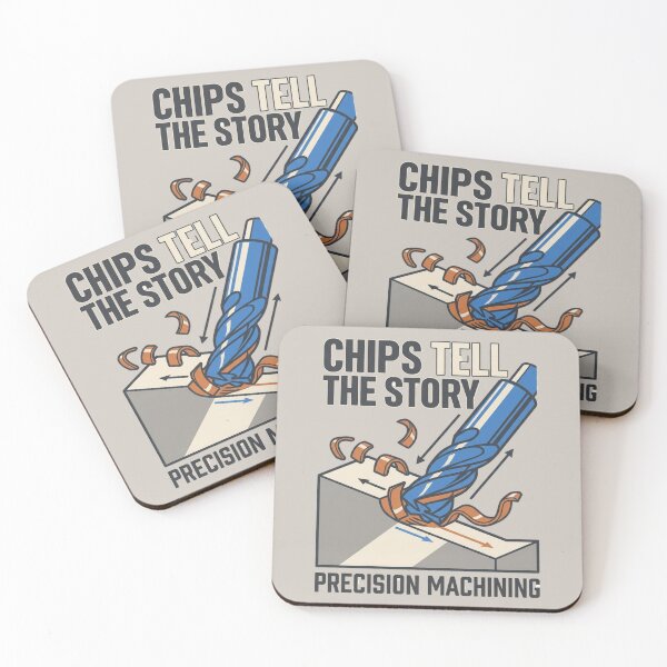 Item preview, Chips Tell the Story | CNC Precision Machining designed and sold by Amr Darwish Graphic designer.