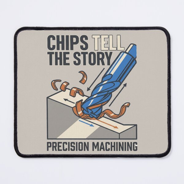 Item preview, Chips Tell the Story | CNC Precision Machining designed and sold by Amr Darwish Graphic designer.