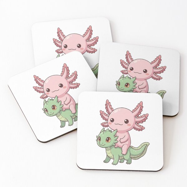 Item preview, Cute Pink Axolotl Riding Dragon designed and sold by Ella_Sketch.