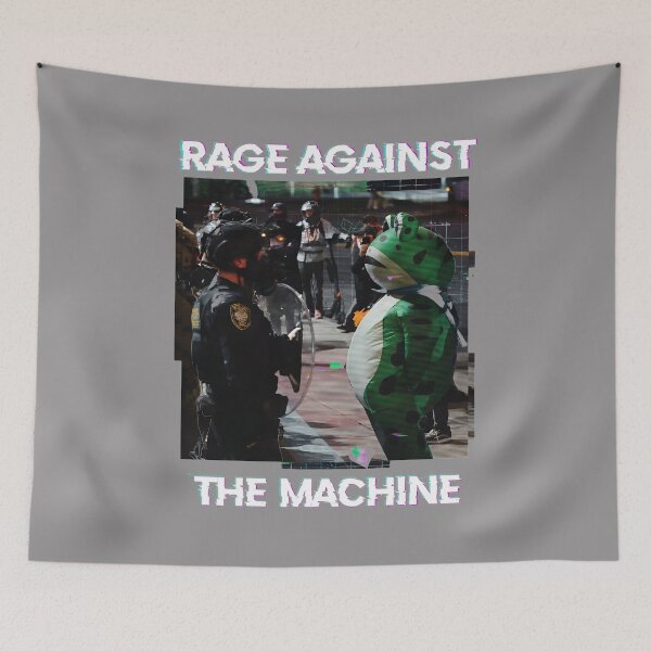 Item preview, Rage Against The Machine Frog Riot Meme Shirt-56 designed and sold by AdrianGoerg.