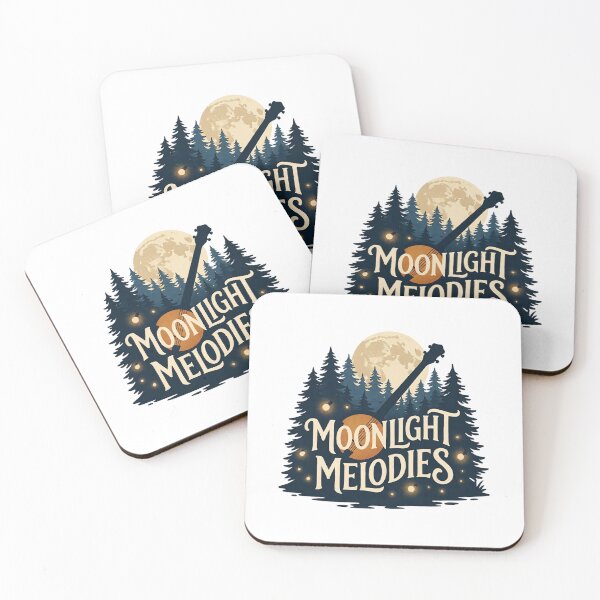 Item preview, Moonlight Melodies Vintage Banjo Art — Indie Folk Music & Camping Lover Gift designed and sold by cannsuh.