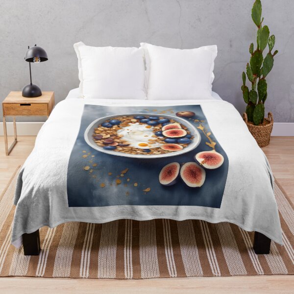 Item preview, Granola Bowl with Figs Watercolor designed and sold by ChromaLens.