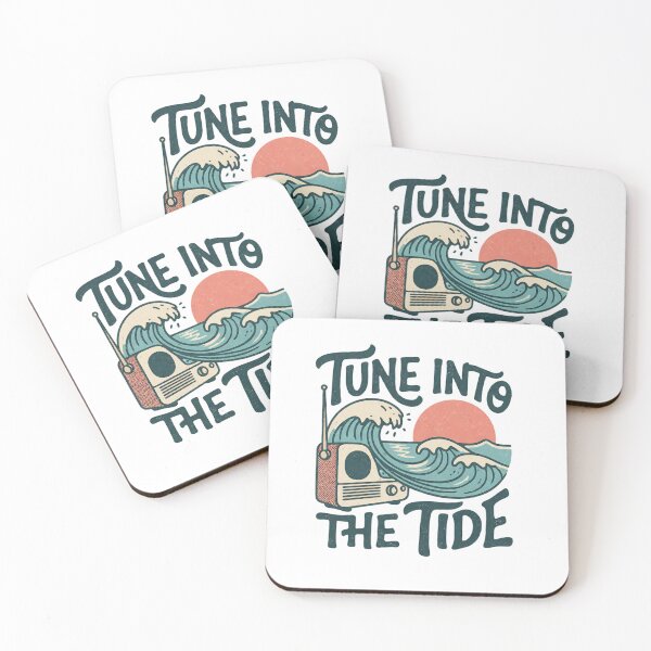 Item preview, Tune Into The Tide Retro Radio & Wave Art — Vintage Surf Music Lover Gift designed and sold by cannsuh.