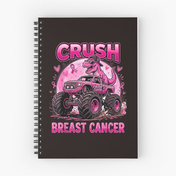 Item preview, Crush Breast Cancer Monster Truck T-Rex Pink Ribbon Awareness Graphic designed and sold by mari-kayden.