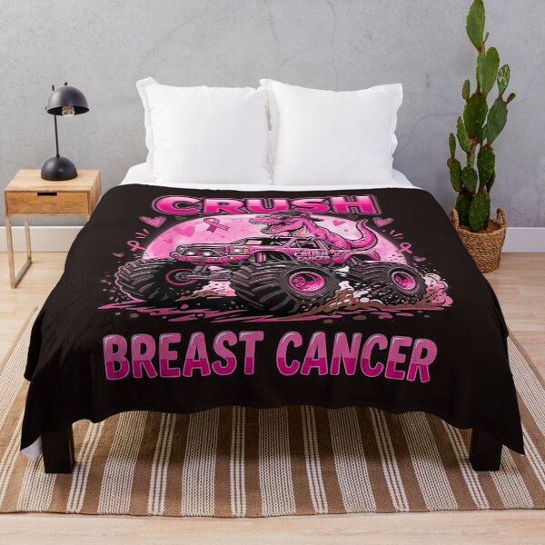 Item preview, Crush Breast Cancer Monster Truck T-Rex Pink Ribbon Awareness Graphic designed and sold by mari-kayden.