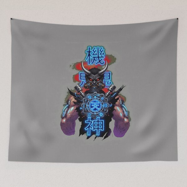 Item preview, Raging Demon Back View Martial Arts Kanji Art-9 designed and sold by AdrianGoerg.