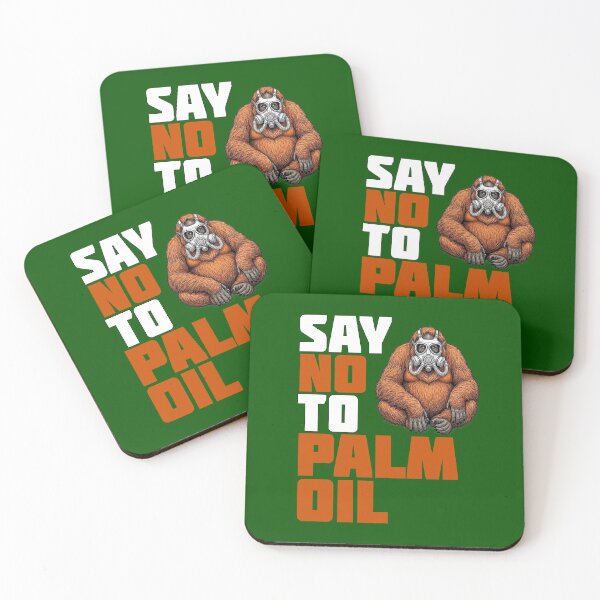 Item preview, Say No To Palm Oil Save Orangutan Gas Mask Rainforest Burning designed and sold by QuirkyGuacamole.