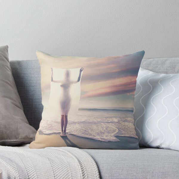 Item preview, Woman Silhouette Behind Veil On Ocean Beach designed and sold by Vizerskaya.