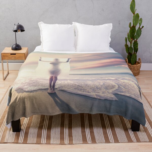 Item preview, Woman Silhouette Behind Veil On Ocean Beach designed and sold by Vizerskaya.