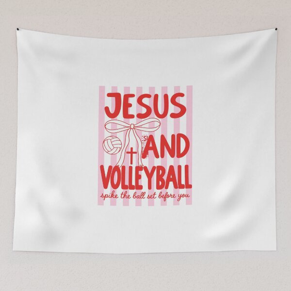 Item preview, Jesus And Volleyball Spike The Ball Set Before You Christian Graphic designed and sold by abig-eiyana.